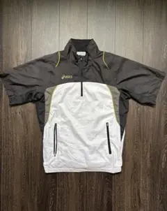 asics アシックス ハーフジップ 半袖 ピステ Mサイズ