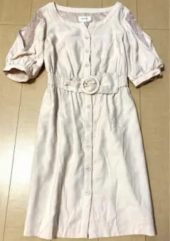 JILL STUART ベージュ 半袖ワンピース S