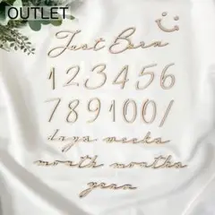 【OUTLET】木製 レターバナー 月齢フォト 20点セット / A