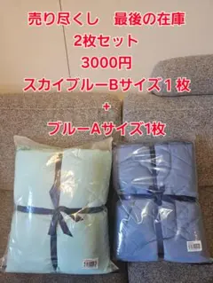 布団セット スカイブルーB & ブルーA 2枚