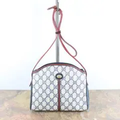 GUCCI オールドグッチGG柄パイピングラインロゴショルダーバッグ