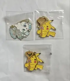 【外袋ダメージあり】ポケモン 一番くじ メタルチャーム ３点セット