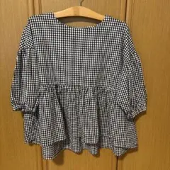 Samansa Mos2 ギンガムチェックブラウス未使用に近い！！