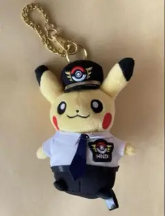 pokemon ☆ ピカチュウ　パイロット制服　ぬいぐるみ　キーホルダー