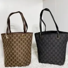 GUCCI グッチ ハンドバッグ gg キャンバス 2個セット