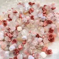 DIYJOJO ソフトバラ シェルパール、アゼツライト・桜瑪瑙細石ミックス 蓄光