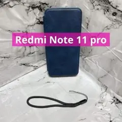 Redmi Note 11 pro ケース 手帳型 手帳型ケース ネイビー 紺