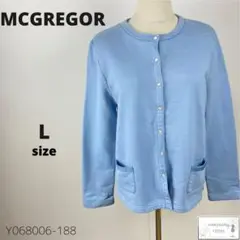 MCGREGOR マックレガー スナップボタンカーディガン クルーネック 羽織り