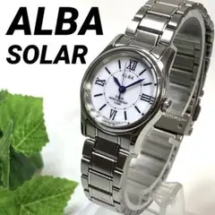 595 ALBA アルバ レディース 腕時計 ソーラー式 ホワイト文字盤