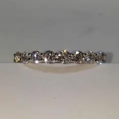 Vendome Aoyama Pt 0.62ct ハーフエタニティダイヤリング