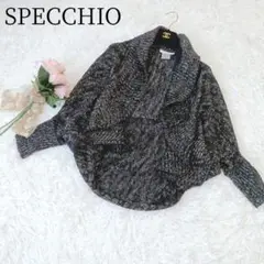【SPECCHIO/スペッチオ】【L】長袖カーディガン 羽織　モヘヤ　ゆったり