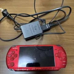 SONY PSP レッド 本体とACアダプターとスパロボMX