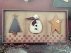未完成 トールペイント 木工クラフト クリスマスプレート カントリー雑貨