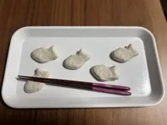 新品　お祝い　たい焼き　鯛焼き　箸置き　日本　土産　JAPAN 5つセット　磁器