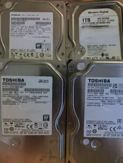 1TB HDD ４個セット正常