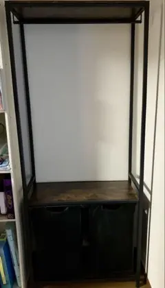 スチールラック・収納ボックス付き