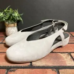 カンペール CAMPER Serena バックバンド フラットシューズ グレー