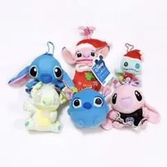ディズニー スティッチ エンジェル ぬいぐるみキーホルダー マスコット レア