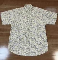 90s NAF NAF 半袖シャ￼ツ 花柄 フランス製 ヴィンテージ 古着