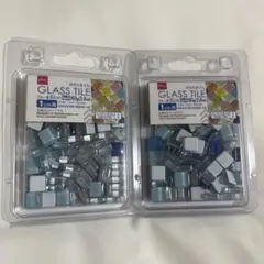 ガラスタイル 青系 2個セット