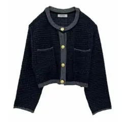 COCODEAL テープヤーンツイードニットジャケット
