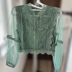 ブラウス　グリーン