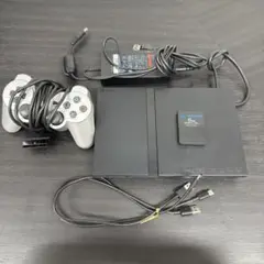 ★レトロ名機 PS2 薄型 本体セット 動作未確認 SONYプレイステーション2
