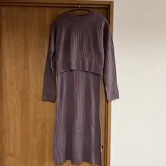 マタニティ　ニットワンピース　産前産後　授乳服　アカチャンホンポ
