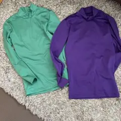 キッズ ハイネック長袖シャツ 2色セット