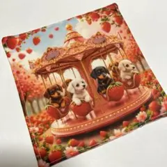 ハンドメイド　　ガーゼハンカチ　　119 ダックス
