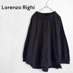 Lorenzo Righi ブラウス シャツ トップス 長袖 綿混 袖口ゴム
