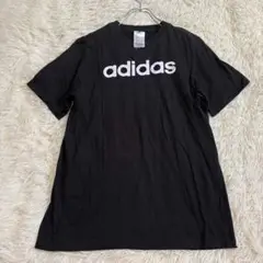 m1193 ビッグロゴプリントTシャツ 背面ロゴ刺繍 コットン100% ブラック