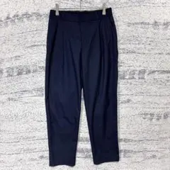 グローバルワーク/カレマン生地 テーパードパンツ ストレッチ M 紺 スラックス