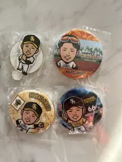 ソフトバンクホークス松本選手アクリルスタンド&缶バッジセット