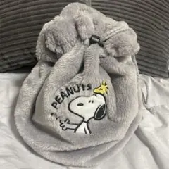 【値下げ中】スヌーピー 巾着バッグ グレー