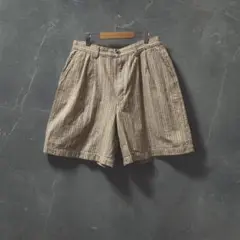 90s DOCKERS 2 タック ショーツ ベージュ系 ショートパンツ