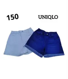 女の子　ショートパンツ　半ズボン　150 UNIQLO　まとめ売り