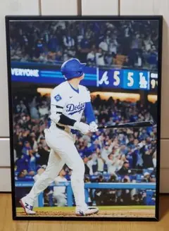 祝ドジャース大谷翔平 2024年MVP獲得！A3サイズポスターフレーム付き