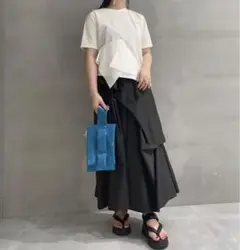 タックプリーツスカート アンスリード