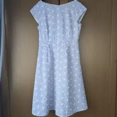 NATURAL BEAUTY BASIC 花柄レース 半袖ワンピース