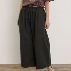 ベルト付き　パンツ　チノパンツ　ワイドパンツ　サマンサモスモス　SM2