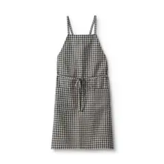 定価3990円 無印良品 麻平織カフェエプロン フリーサイズ　ギンガムチェック