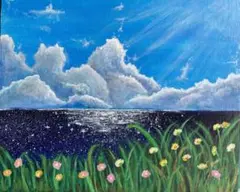 入道雲と海