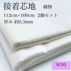 SC05　0822-10　接着芯地　1ｍ×2個セット　0.3ｍｍ　接着芯　織物