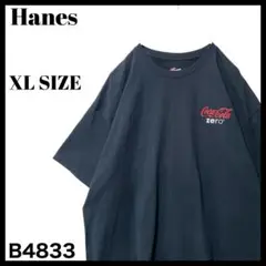 古着 hanes製 コカコーラゼロ ロゴTシャツ 企業Tシャツ 黒 XL
