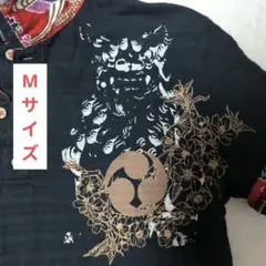 紅BINS シーサー ポロシャツ かりゆし Mサイズ