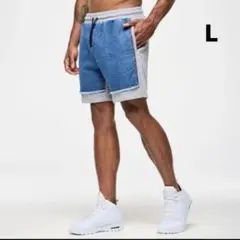 【新品】新作　zumba ハーフパンツ　メンズ　レディース　男女兼用　L