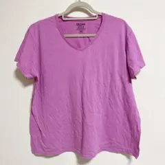 GILDAN 紫色 Vネック Tシャツ 2XL