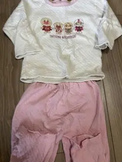 女の子　アンパンマン　キルトパジャマ　ピンク メロンパンナちゃん ロールパンナ