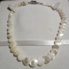 ホワイトシェルネックレス 約40cm